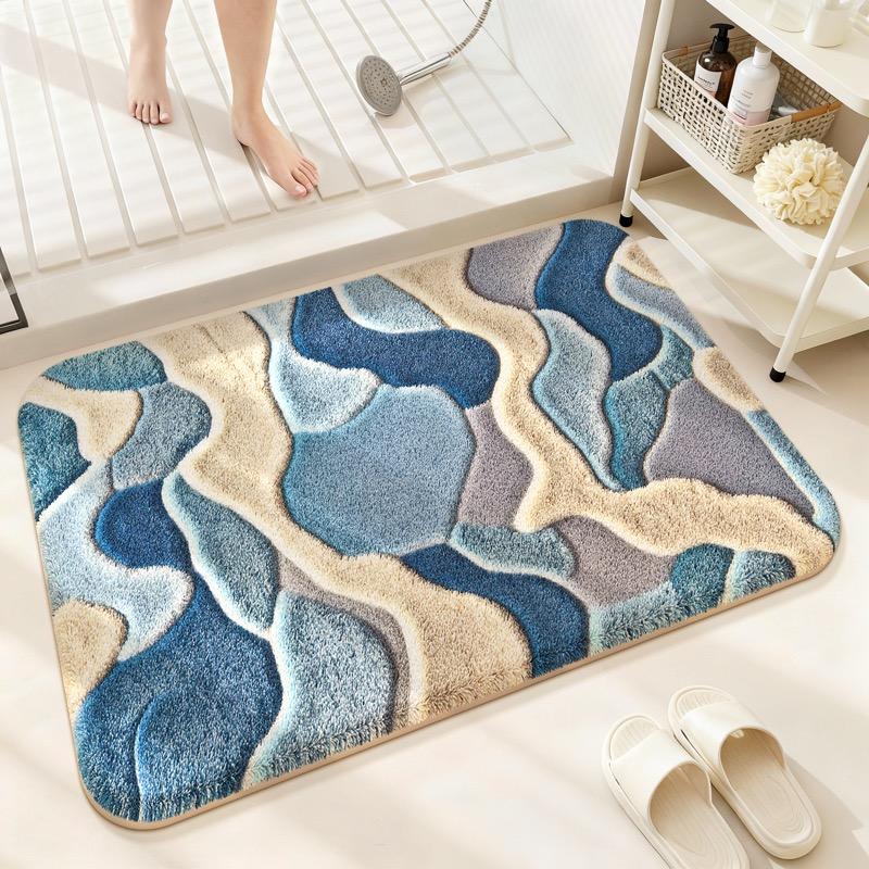 Super Water Absorbent Bathroom Floor Mat Anti-slip Bathroom Mat Bath Mat Long Hair Floor Mat Bedroom Door Mat Home Decoration 40cmx60cm