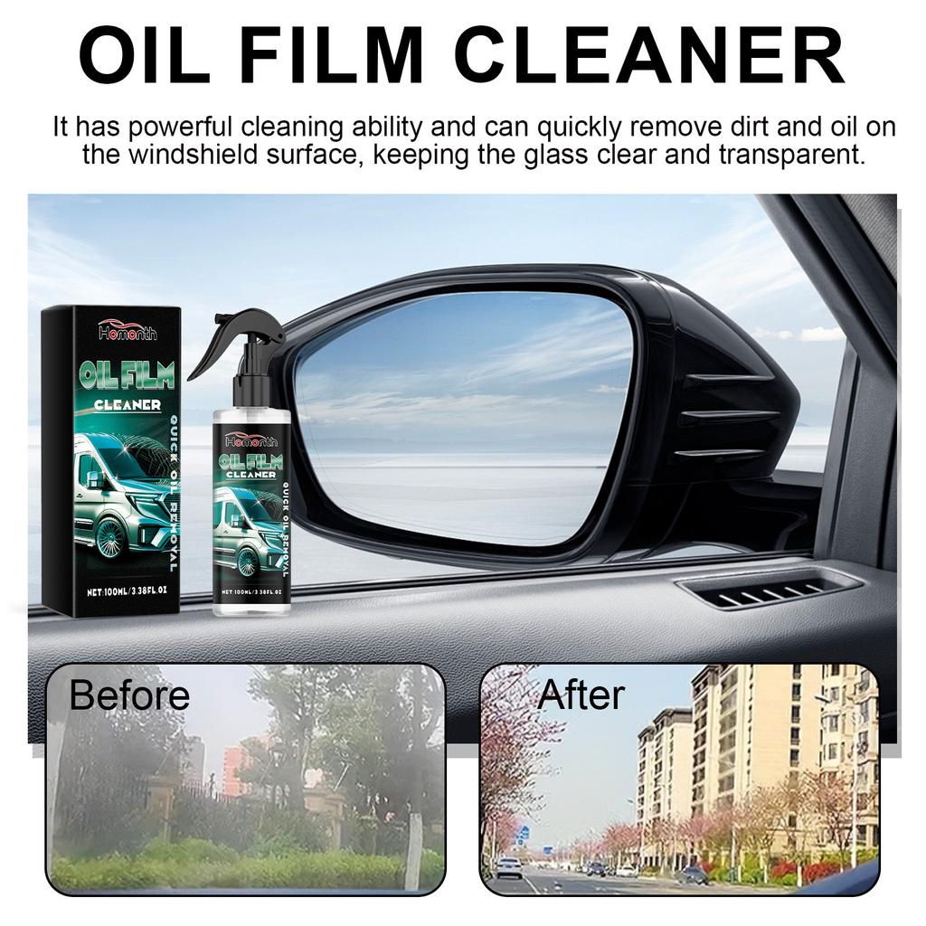 Homonth Car Glass Oil Film Remover Paste Window Grease Water Stain Removal Cleaner Windshield Polisher Stuff Windshield Coating Agent