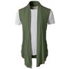 Cardigan sans manches pour hommes, t-shirt décontracté, coupe cintrée, chemises formelles