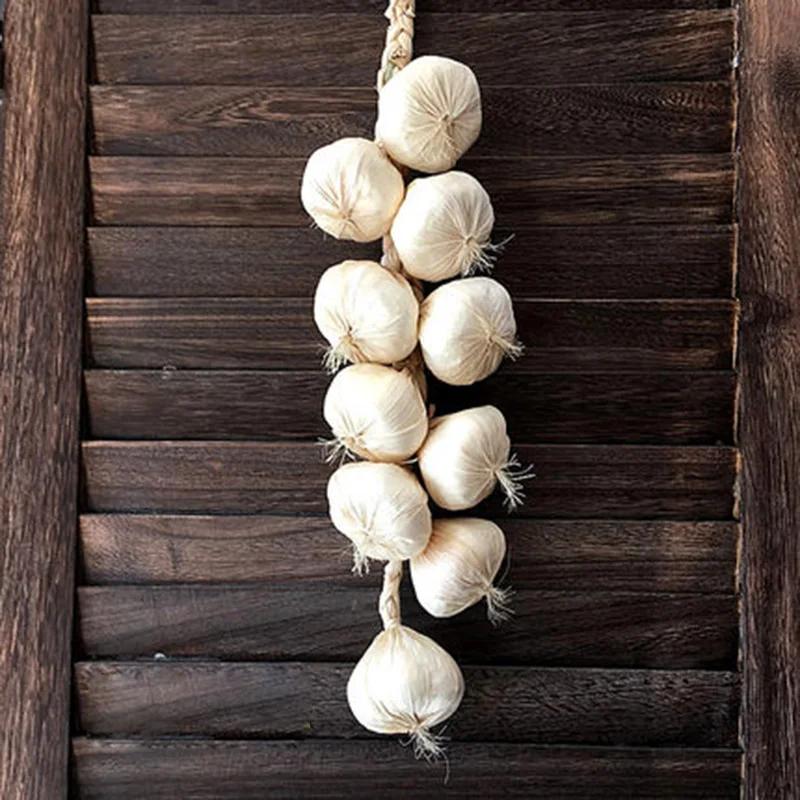 

Food Hanging Vegetable Garlic Kitchen Office Onion Party Photography Plastic Props Simulation String Artificial Decor Fake