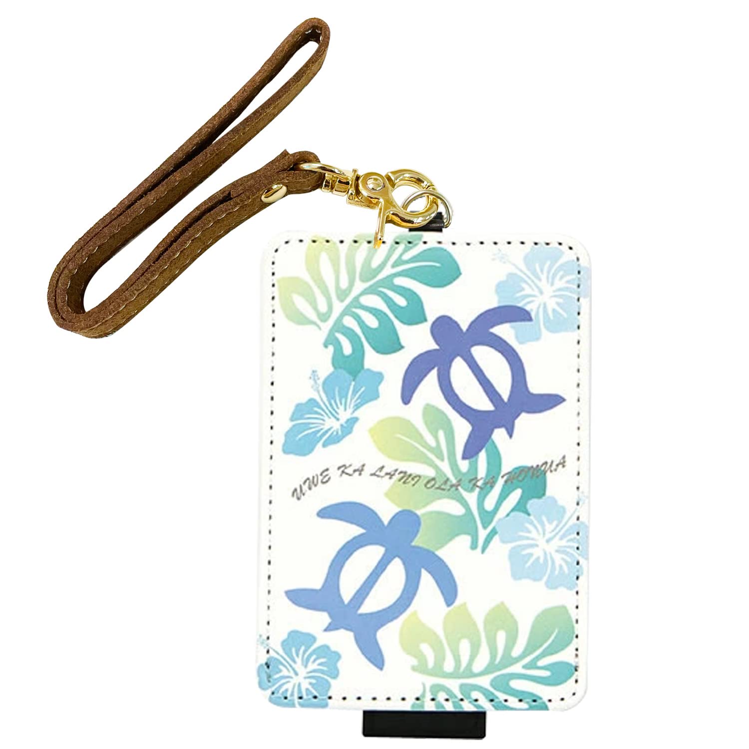 

Grand Cinq Women s Pass Case (with Anti-Fall Strap & Button), Honu Blue, IC Card Case for Commuting and School