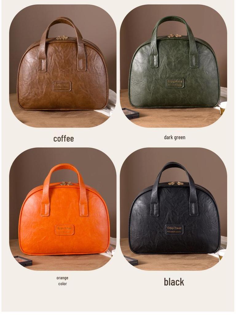 2025 Ölwachsleder Damen Kosmetiktasche - Große Kapazität, Wasserdicht, Leichter Luxus, Tragbare Reise-Toilettentasche