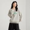 Elva' Island Women's Round Neck Heart Print Loose Casual Sweatshirt
