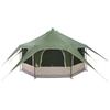 Family Tent Green 5 Person Tent 185T Polyester with PU Coating