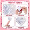 500Counts Sparkling Heart Sticker 25mm Self Adhesive Wrapping Labels for Seal Envelopes Card Wedding Valentines Suuplies