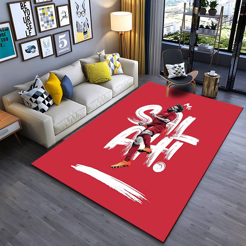 Red Player Graphic Carpet Suitable As a Non-slip Mat for the Living Room or Bedroom Sofa