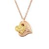 [Aloha Lokahi] Aloha Lokahi Hawaiian Jewelry Necklace, Stainless Steel, Heart, Plumeria, Honu (Sea Turtle), Scroll Design, Rose Gold, Yellow Gold,