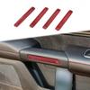 4x Red Carbon Fiber Interior Door Handle Bezels Trim Strips For Ram 1500 TRX 21+