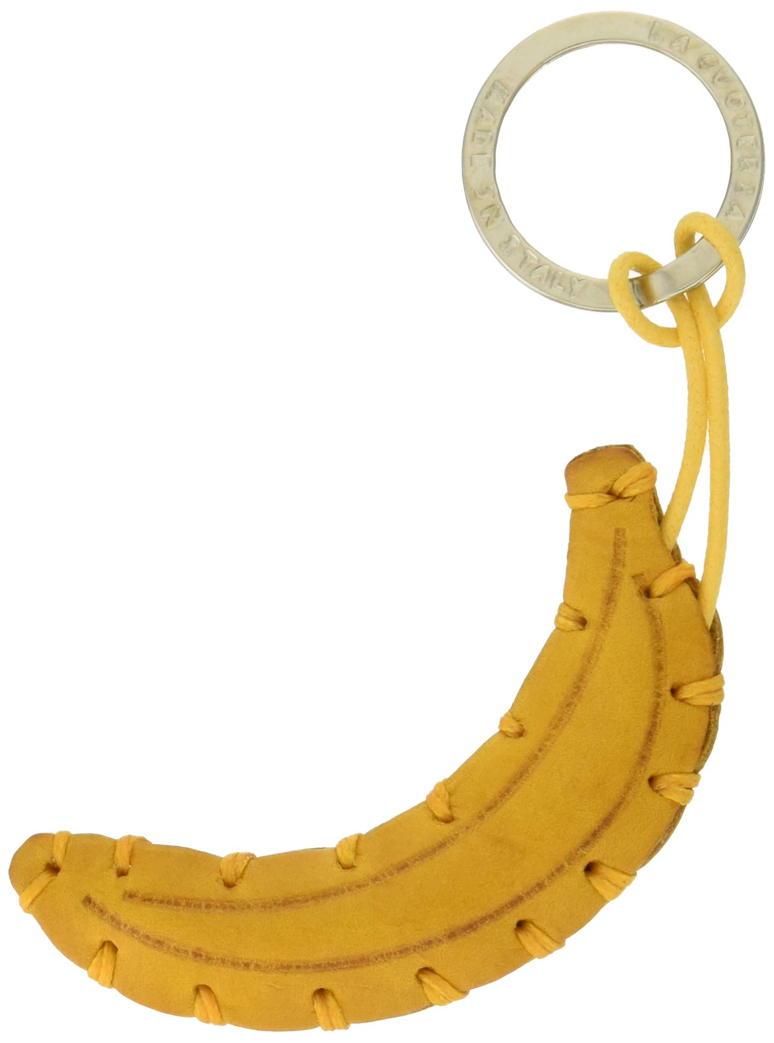 

LA CUOIERIA Handmade Genuine Leather Banana Made in P343 Keychain, Italy,