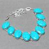Santa Rosa Turquoise Necklace 18" Adjustable Chain Oval Gemstone Jewelry PT 4383