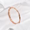 Chic Stainless Steel Bamboo Bangle for Women Openable Cuff Ring Bracelet Wristband Metal Jewelry Accessories Gift for Her