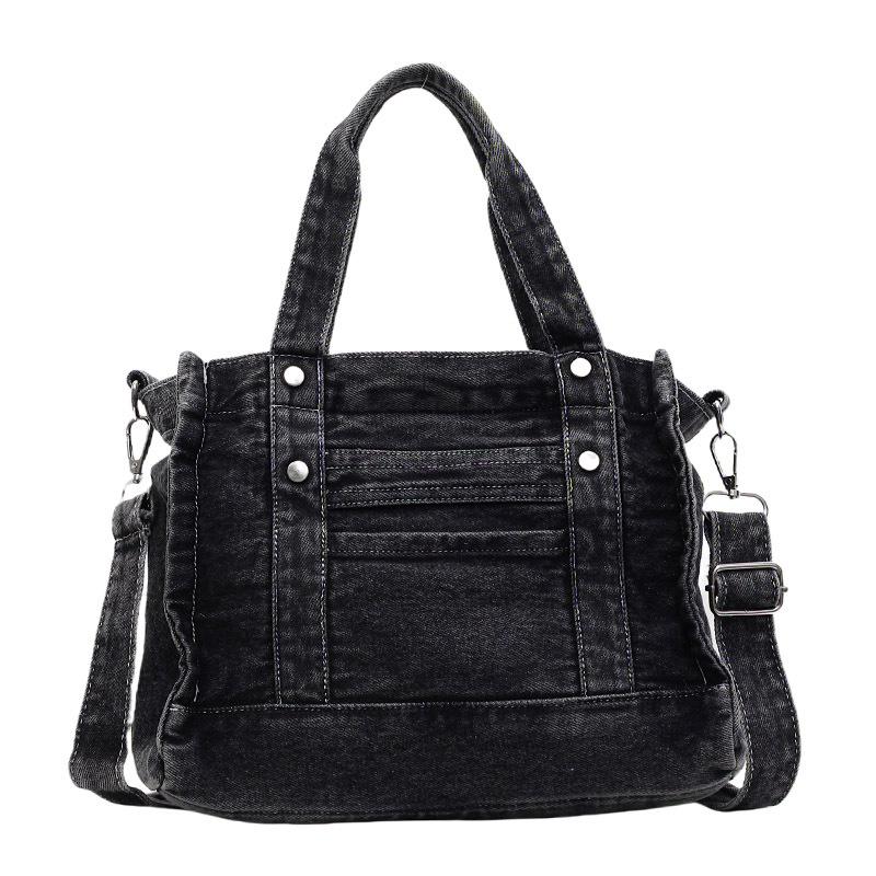 Handbag bag women's new fashion denim shoulder messenger women's bag commuter casual tote bag