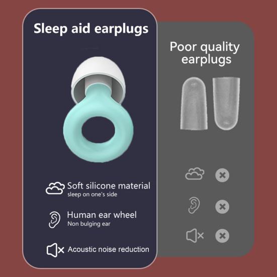 1 Pair Noise Canceling Ear Plugs with Ear Tips Soft Ergonomic Hearing Protection Swimming Study Sleeping Earplugs Traveling Use