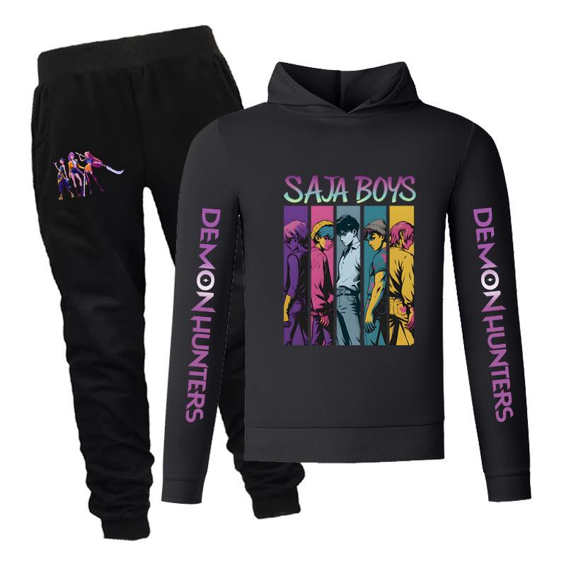 Children s Casual and Comfortable Pants Set Cartoon Printing Pattern Fashionable Children s Set Clothing Sets Kids Unisex 110cm