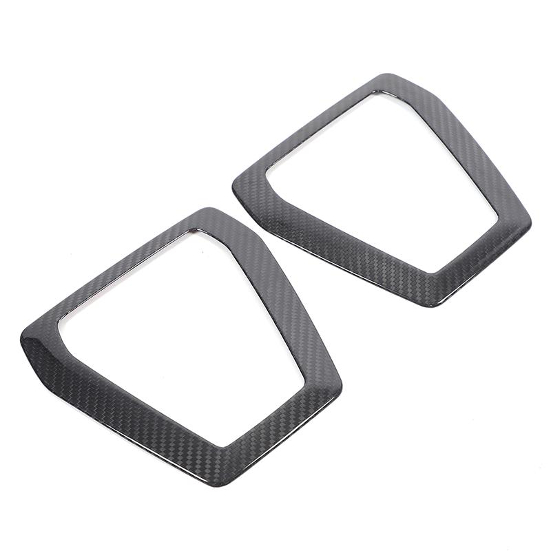 

Real Carbon Fiber Car Seat Back USB Charging Panel Frame Cover Trim For BMW 5 Series G60 2024 2025 Interior Accessories