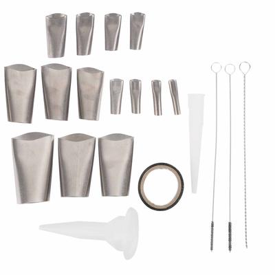 20 Pezzi Finitore per Stuccatura in Acciaio Inossidabile Antiruggine Dimensioni Assortite Set di Ugelli per Stuccatura per Cucina