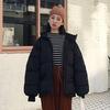 Dames herfst- en winterjas met capuchon, mode, korte losse studentenslanke warme jas
