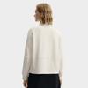 Fila White Minimalist Casual Relaxed Comfortable Loose Knit Jacket Women Jackets F11W543504F-IV