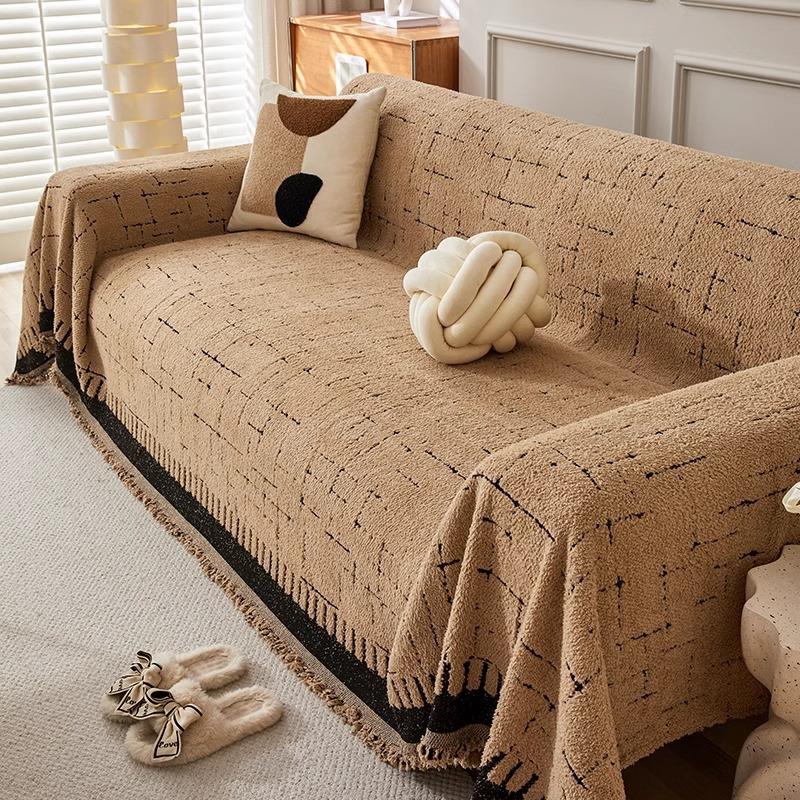 Boho Woven Sofa Towel with Tassels Air-conditioning Quilt Couch Towel for Living Room Camping Picnic Blanket Throw Blanket