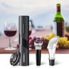 Multi Electric Corkscrew Professional Wine Bottle Opener Set with USB Charging Line Foil Cutter Vacuum Wine Stopper Pourer