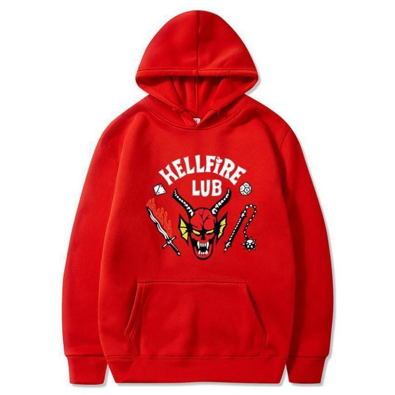 Mens Hooded Sweatshirt Loose Fit Trendy Print Casual Sportswear