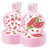 Pink Watermelon Birthday Disposable Tableware Fruit Watermelon Plates Napkins Cups Tablecloth Girls Happy Birthday Party Decor