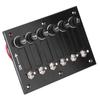 6 Toggle Push Switch Panel for Running Light Bilge Pump Windshield Wiper Bilge Blower DC 12V/24V