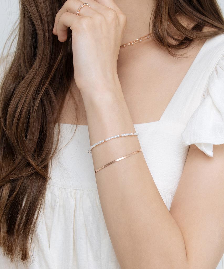 Mcel 14K Joyello Freshwater Pearl Cut Ball Bracelet