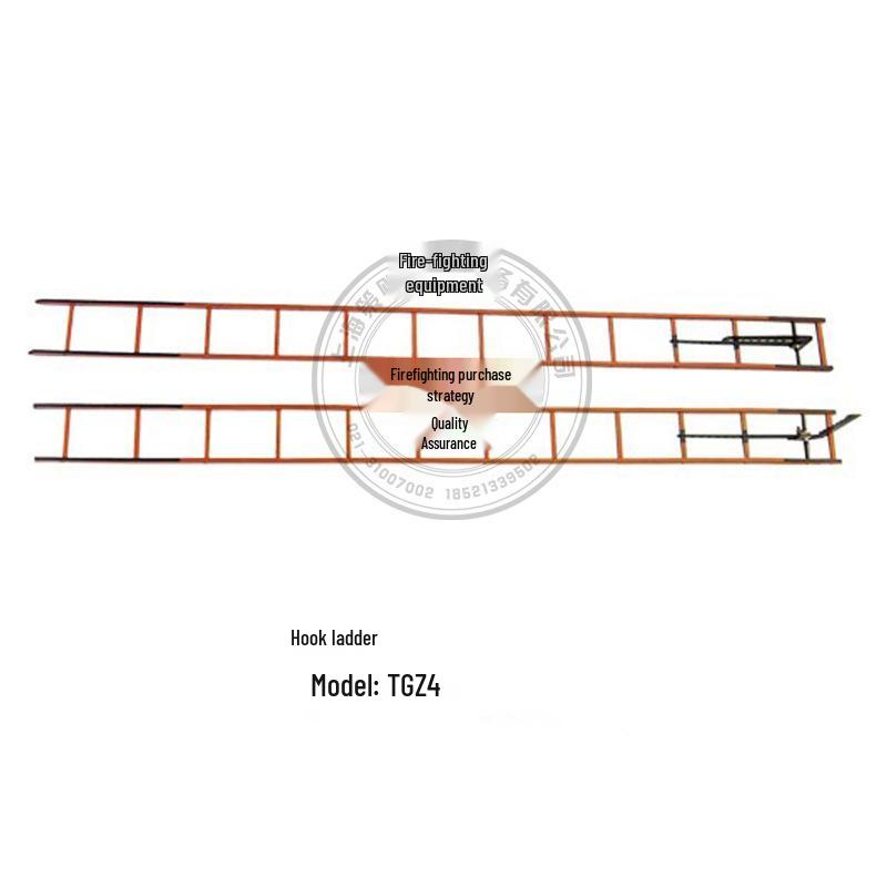 3C Certified Two-Section Firefighting Rescue Ladder with Hook - Available In 3m, 4m, and 6m Lengths