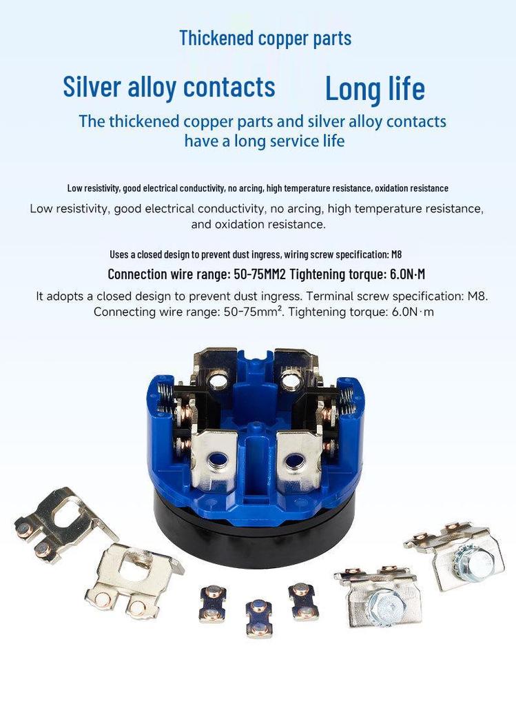 Zhuochao SZW26-160/D202.2BF Universal Changeover Switch: 2 Sections, 3 Gears, Protective Box