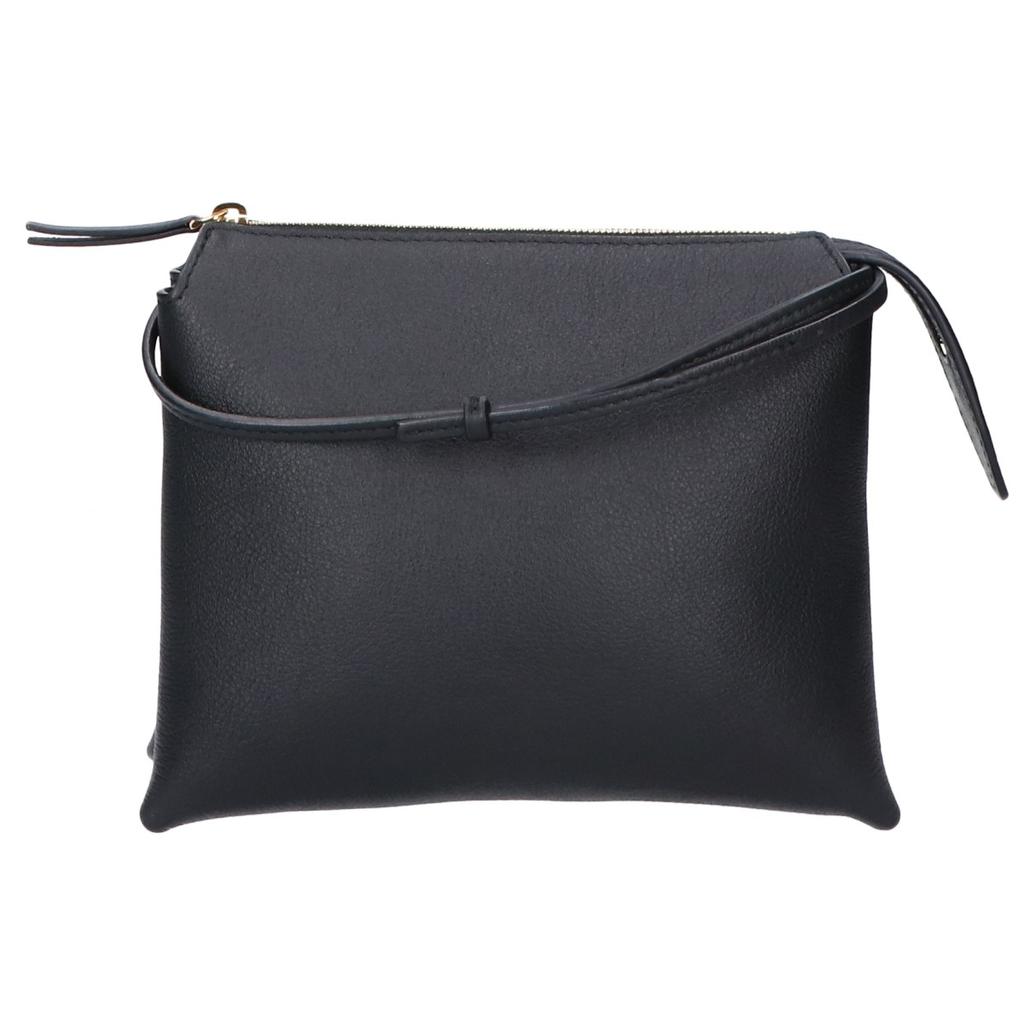 THE ROW W1236 L52 NU MINI TWIN/New Mini Twin Leather Shoulder bag Black/GDHardwareUsed