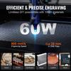 CO2 laser cutting engraving machine - Compact type - Worktable size 40x60 cm - Power 60 watts