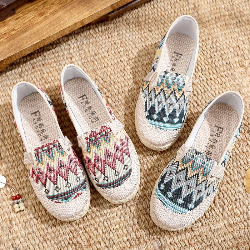 New ****** ******* Cloth Shoes Single Shoes Comfortable Versatile Non-slip Fashion S**t Sole Breathable Flat Canvas Shoes