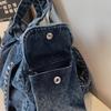 Vintage Denim Bag Women's Lightweight Shoulder Bag Commuter Large Capacity Crossbody Bag