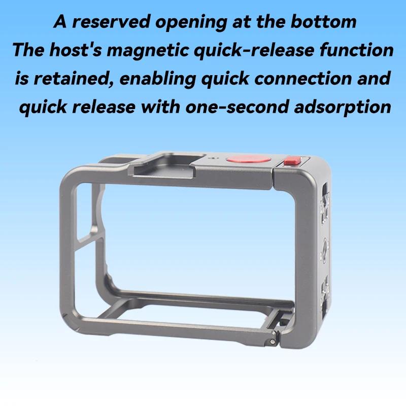 Metal Cage for DJI OSMO Action 6 Frame Case Full Protective Quick-release With Cold Shoe Expansion Camera Accessories