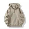 American Retro Unisex Half-Zip Hoodie Set - Loose Casual Style for Women