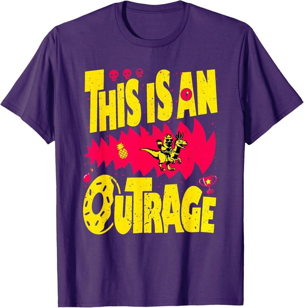 

This is an Outrage Funny Bold Dinosaur Rider T-Shirt M