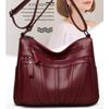 Cross-border Popular Soft Leather Women's Bags, Messenger Bags, Niche High-end Sense, Large-capacity Versatile Commuter Shoulder Small Square Bags