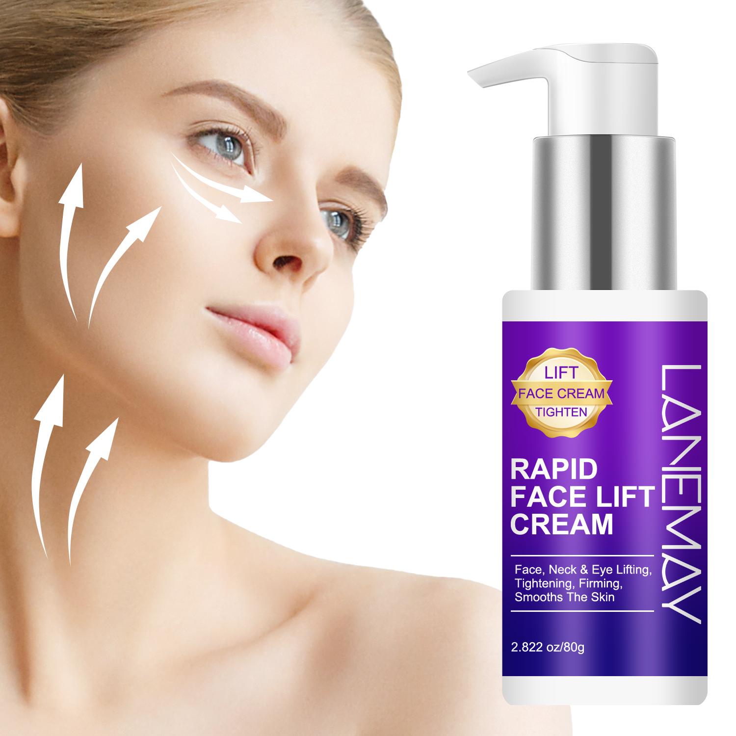 

Крем для быстрого лифтинга лица - Увлажняющий, Подтягивающий и Уплотняющий и Укрепляющий и Разглаживающий - Подходит для всех типов кожи, 80 г