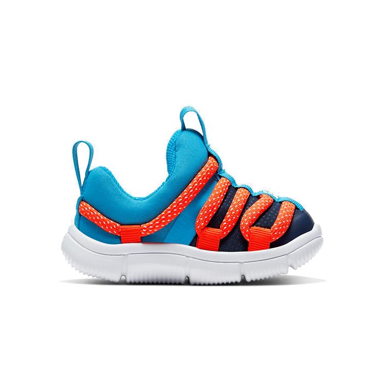 Nike Novice Slip Resistant Abrasion Resistant Low Top Sports Casual Shoes Blue Orange TD Infant And Toddler AQ9662-402