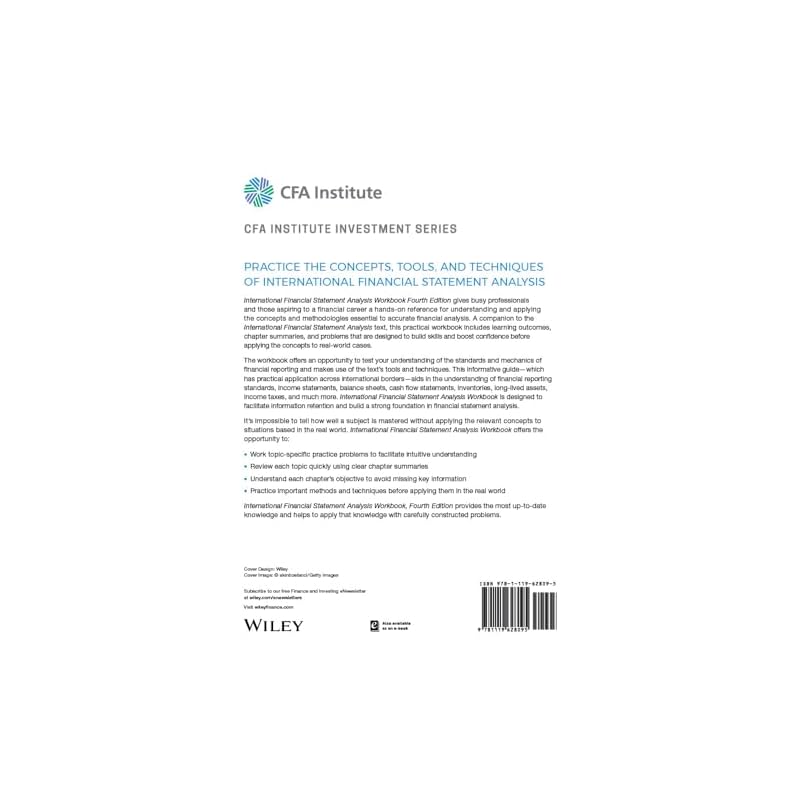 International Financial Statement Analysis Workbook (CFA Institute Investment Series)