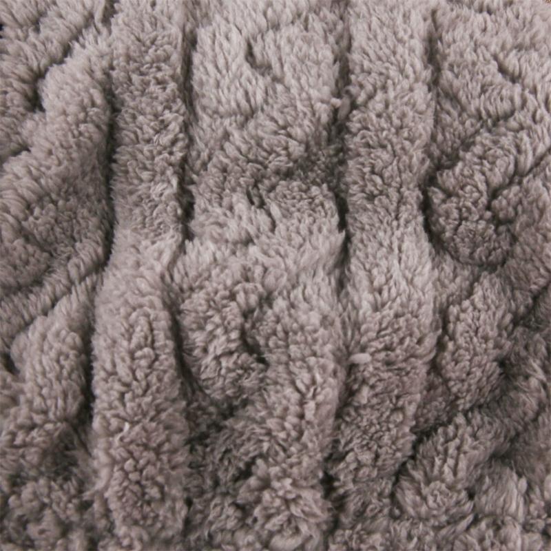 Women Furry Thigh High Slipper Socks Solid Color Cable Pattern Fleece Fuzzy Over Knee Stockings Winter Warm Leg Warmers