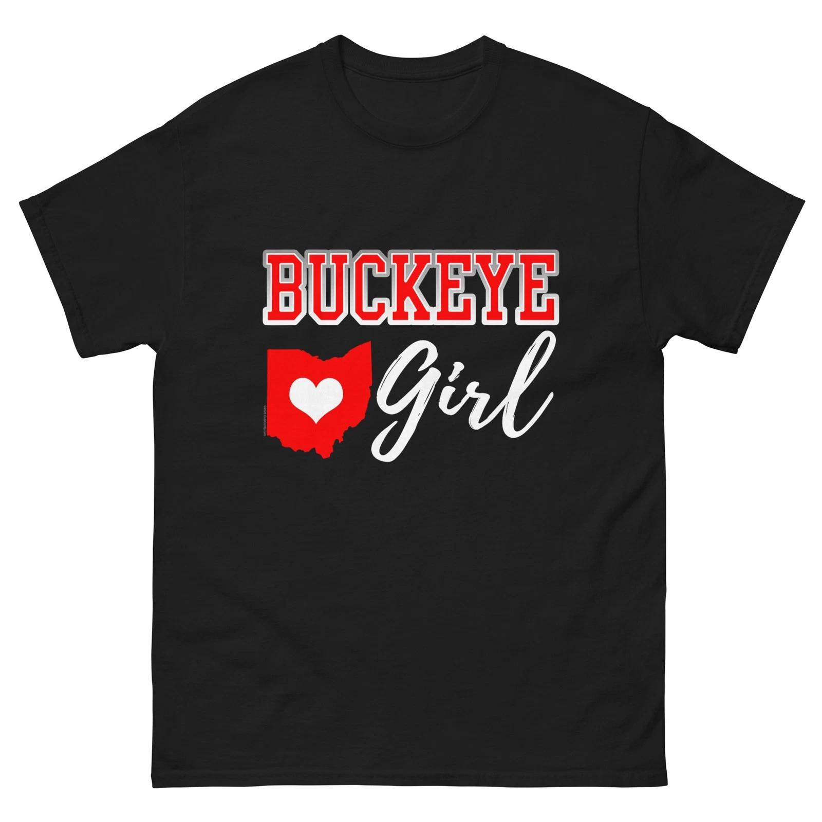 Buckeye Girl Ohio Home Heart State T-Shirt L