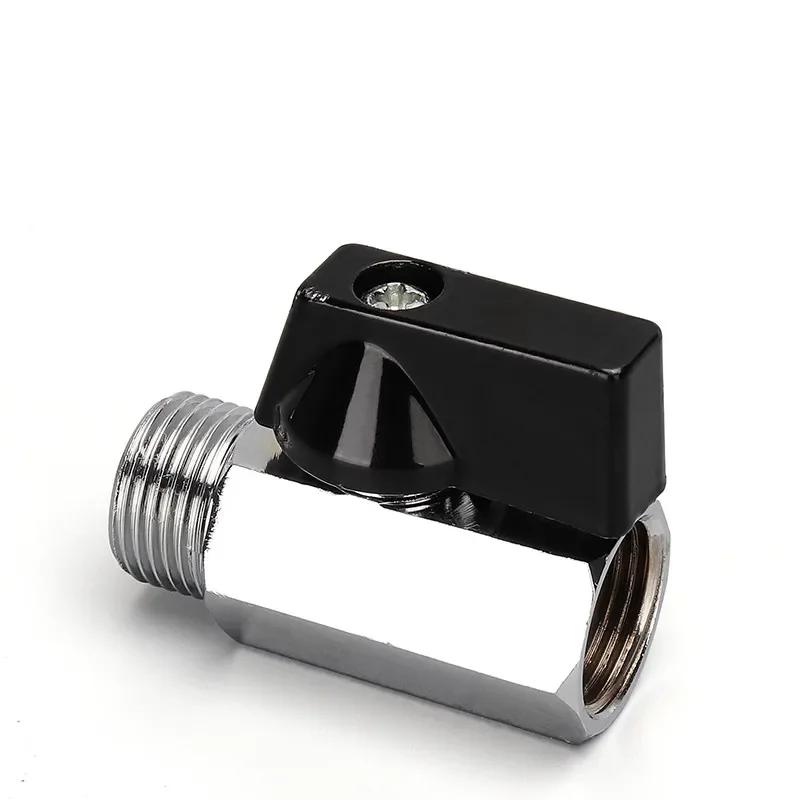 Air Compressor Water Gas Oil Shut Off Valve Brass Ball Valve BSP Threaded Black Mini Valve Male To Female