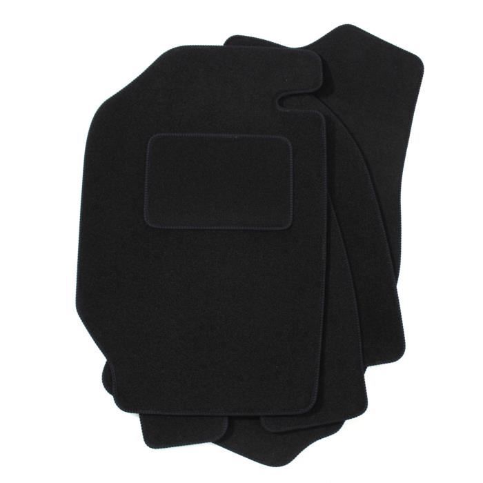 Tapis de sol - Porsche - 911SC - Velours noir - 4 pièces - Antidérapant - Sur mesure