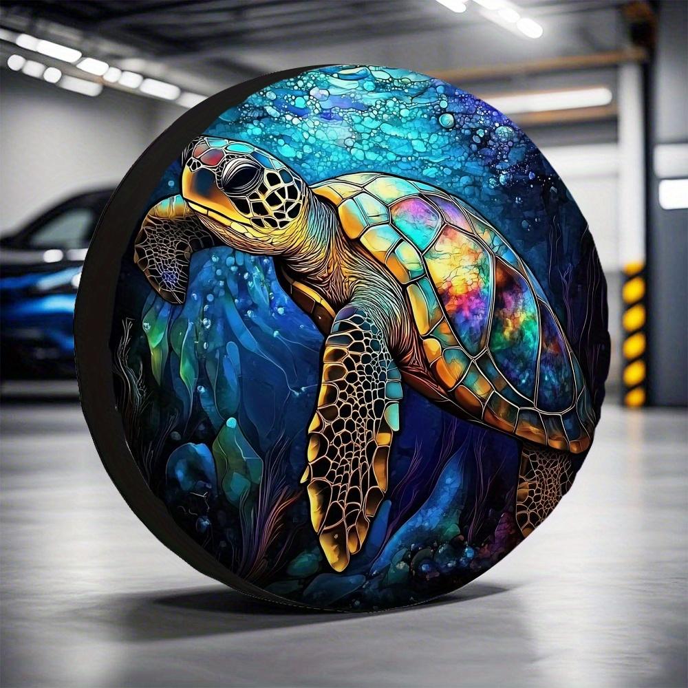 1pc Sea Turtle Spare Tire Cover - Vibrant, Waterproof Fabric, Universal Fit For Trucks, SUVs & Cars, Ideal Birthday Gift, Turtle