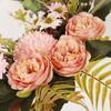 16 Inch Artificial Rattan Wreath with Flowers Lifelike Faux Hydrangea Wreath for Spring Summer Indoor Outdoor Home Wall Porch Farmhouse Decor