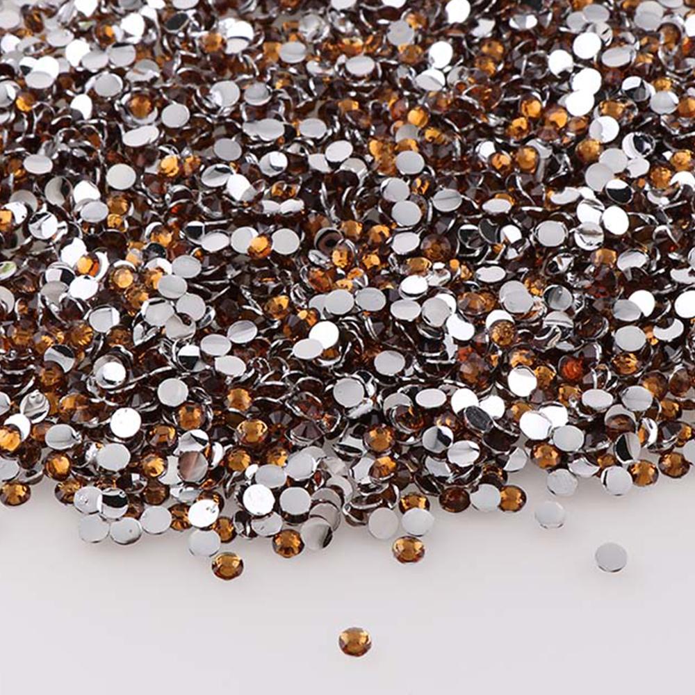 1000pcs Non Hot Fix Rhinestones 2/3/4mm Round Resin Flatback Crystal Rhinestone DIY Nail Art Jewelry Garment Decorations Glue On