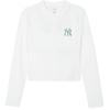 New MLB New York Yankees Sweatshirt Women's White 3FSWB1043-50WHS