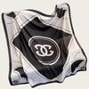 Hangzhou Silk Satin Brocade Scarf 110x110: Versatile Large Silk Feel Shawl for Air Conditioning